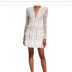 NWT Bronx and Banco Megan V-neck Illusion Dress